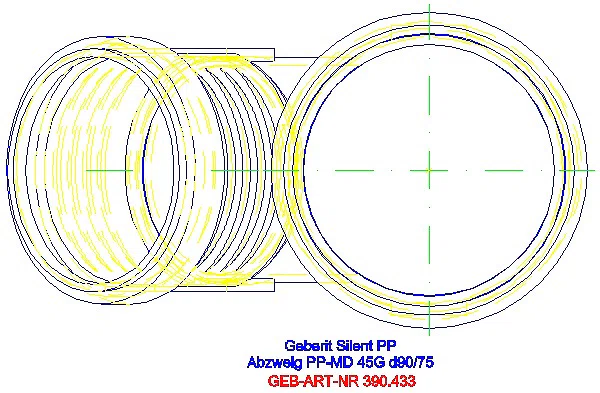 GE Silent-PP Abzweig 45Gr d90/75_390.433.14.1_G