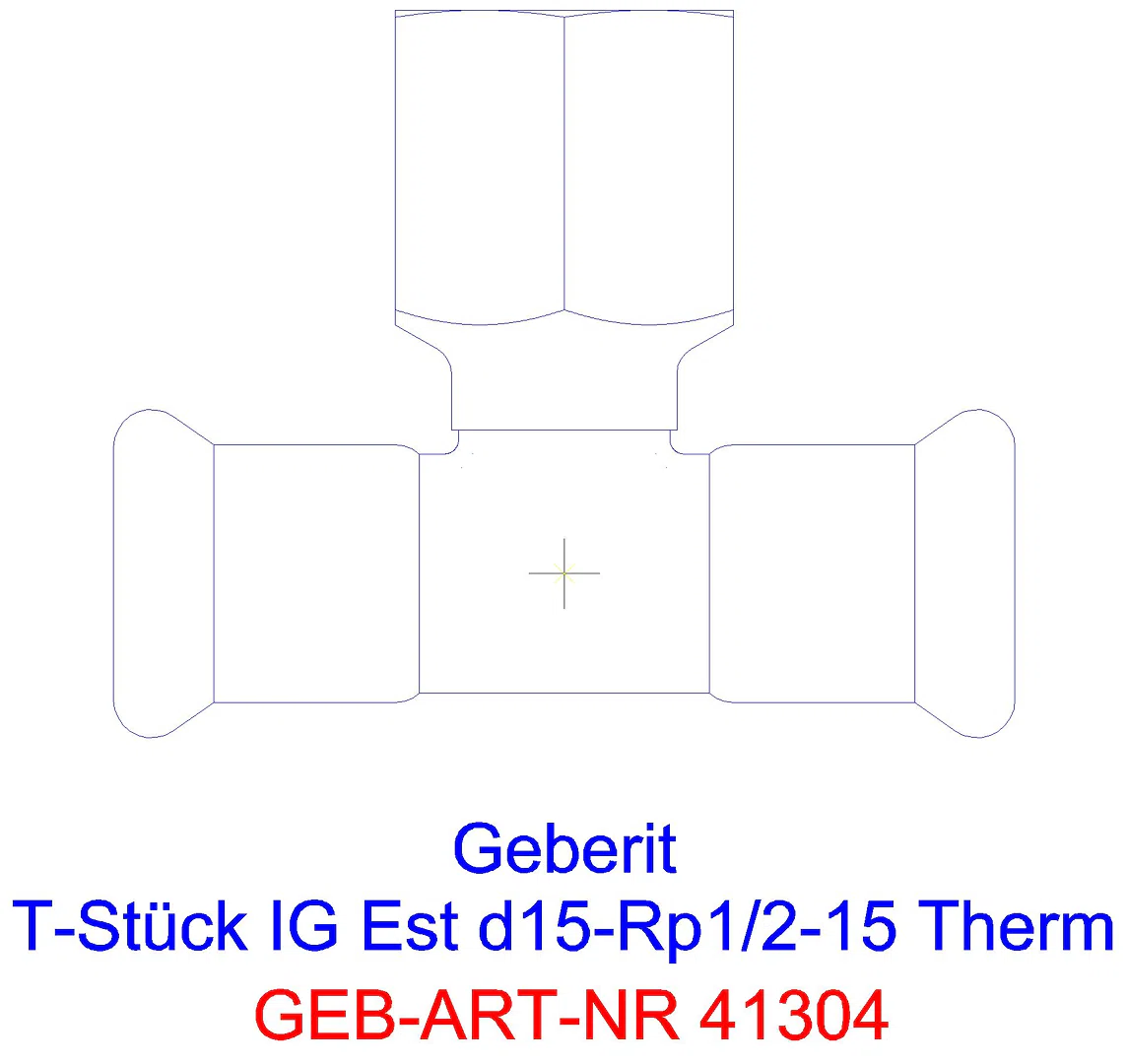 GE Mapress Therm T-Stück mit IG d108-76,1-108_41304_a