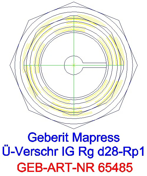 GE Mapress Kupfer Übergangsverschraubung mit IG Rg d28-Rp1_65485_L