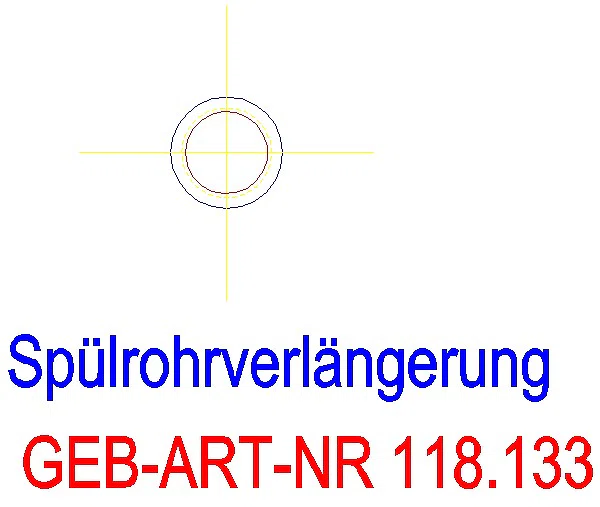 GE Spülbogenverlängerung gerade mit Steckmuffe weiß-alpin d44 L:50cm_118.133.11.1_L