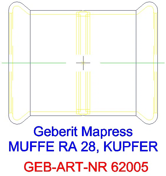 GE Mapress Kupfer Muffe d28_62005_G