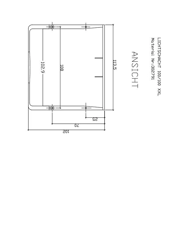 GFK-Lichtschacht MEAMULTINORM Tiefe 70cm