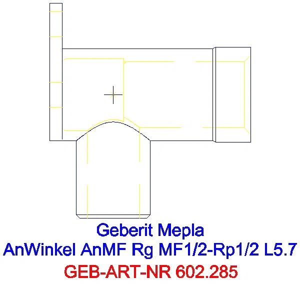 GE Anschlusswinkel 90Gr für MeplaFix Rg 1/2-Rp1/2 L:57mm_602.285.00.1_L