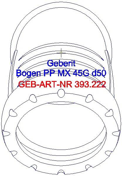 GE Silent-Pro Bogen 45Gr d50mm_393.222.14.1_G