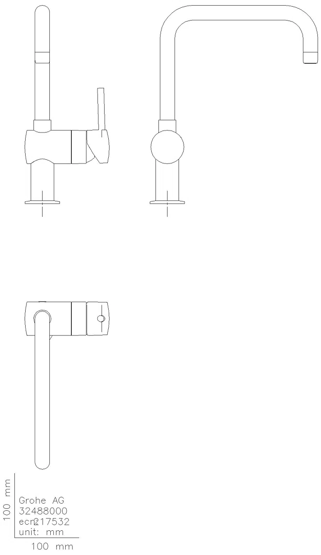 GROHE EH-Spültischbatterie Minta 32488 U-Auslauf warm sunset gebürstet
