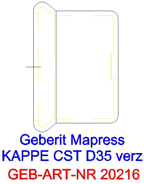 GE Mapress C-Stahl Kappe d35 verzinkt_20216_G