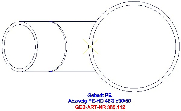 GE PE Abzweig 45Gr d90/50_366.112.16.1_G