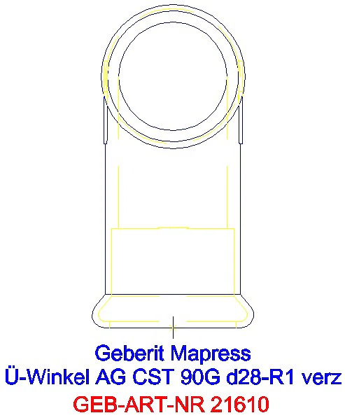 GE Mapress C-Stahl Übergangswinkel 90Gr mit AG d28-R1 verzinkt_21610_L