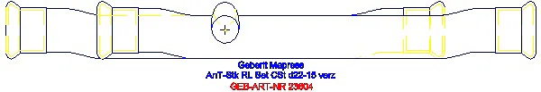 GE Mapress C-Stahl Anschluss-T-Stück-Set für Rücklauf d22-15_23604_G