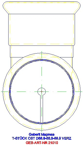 GE Mapress C-Stahl T-Stück egal d88,9-88,9-88,9_21010_L
