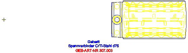 GE Silent-db20 Spannverbinder CrTi-Stahl d75_307.003.14.3_G