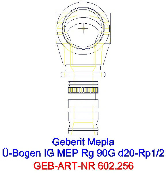 GE Mepla Übergangsbogen 90Gr mit IG Rg d20-Rp1/2_602.256.00.5_A