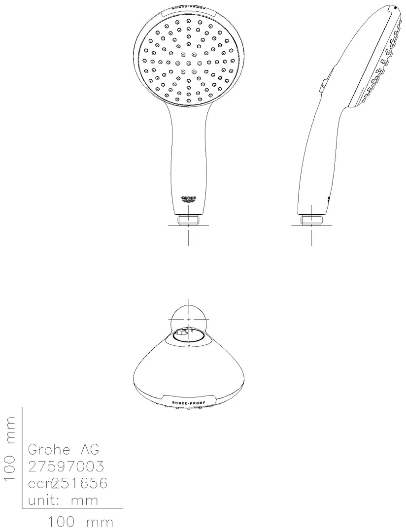 GROHE UP-Duschsystem Eurosmart 25288 mit FMS/SmartBox/Kopfbr./WH-Set chrom