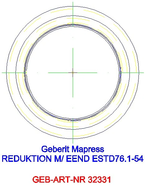 GE Mapress Edelstahl Reduktion mit Einschubende d76,1-54_32331_A