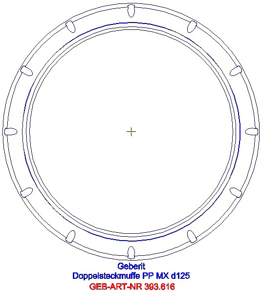 GE Silent-Pro Doppelsteckmuffe d125mm_393.616.14.1_G