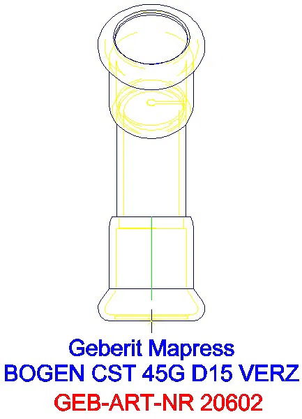 GE Mapress C-Stahl Bogen 45Gr d15 verzinkt_20602_L