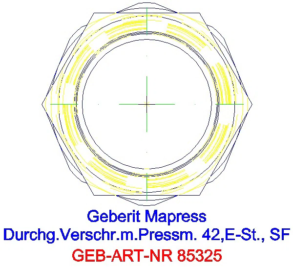GE Mapress Edelstahl Verschraubung (LABS-frei) d42_85325_L