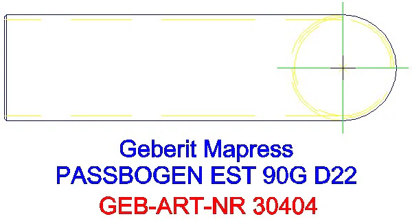 GE Mapress Edelstahl Passbogen 90Gr d22_30404_G