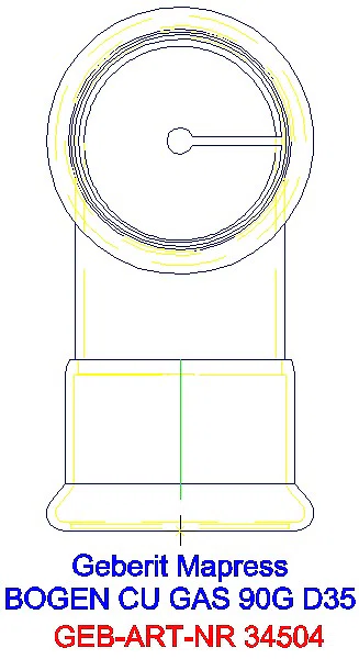 GE Mapress Kupfer Bogen 90Gr (Gas) d35_34504_L