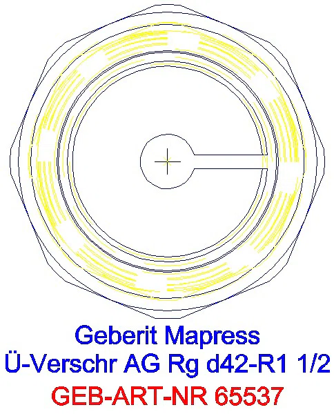 GE Mapress Kupfer Übergangsverschraubung mit AG Rg d42-R1 1/2_65537_L