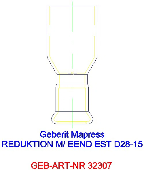 GE Mapress Edelstahl Reduktion mit Einschubende d28-15_32307_G
