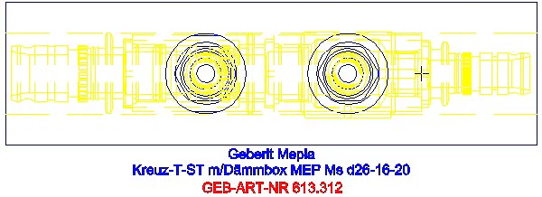 GE Mepla Kreuzungs-T-Stück mit Dämmbox d26-16-20_613.312.00.5_G