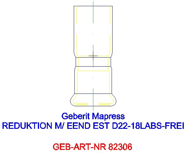 GE Mapress Edelstahl Reduktion mit Einschubende (LABS-frei) d22-18_82306_G