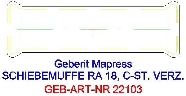 GE Mapress C-Stahl Schiebemuffe d18 verzinkt_22103_A