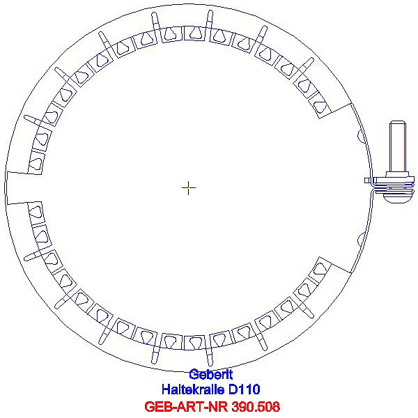 GE Silent-PP Haltekralle d110_390.508.14.1_L