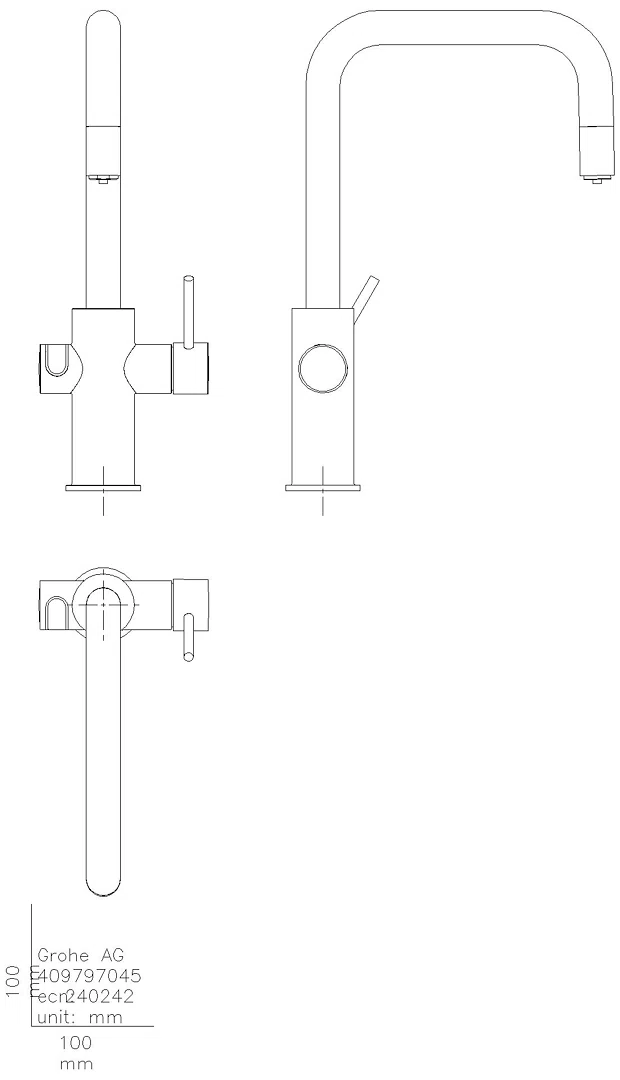 GROHE Starterkit GROHE Blue Home 31543 auszb. Mousseur BT/WIFI U-Auslauf chrom