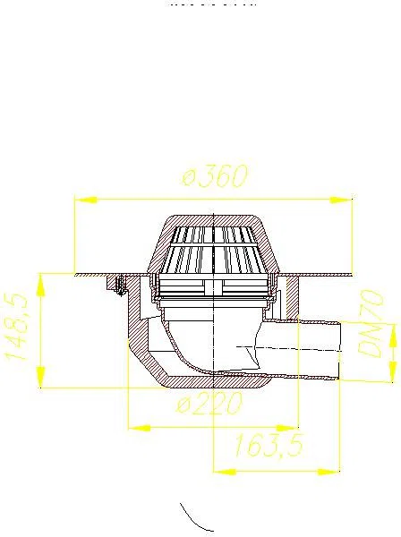 DALLMER Dachablauf 64 FPO-PP, DN 70