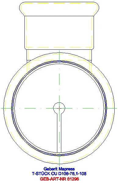 GE Mapress Kupfer T-Stück reduziert d108-76,1-108_61296_L