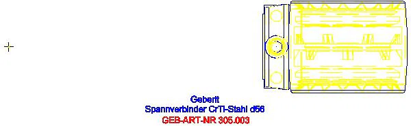 GE Silent-db20 Spannverbinder CrTi-Stahl d56_305.003.14.3_G