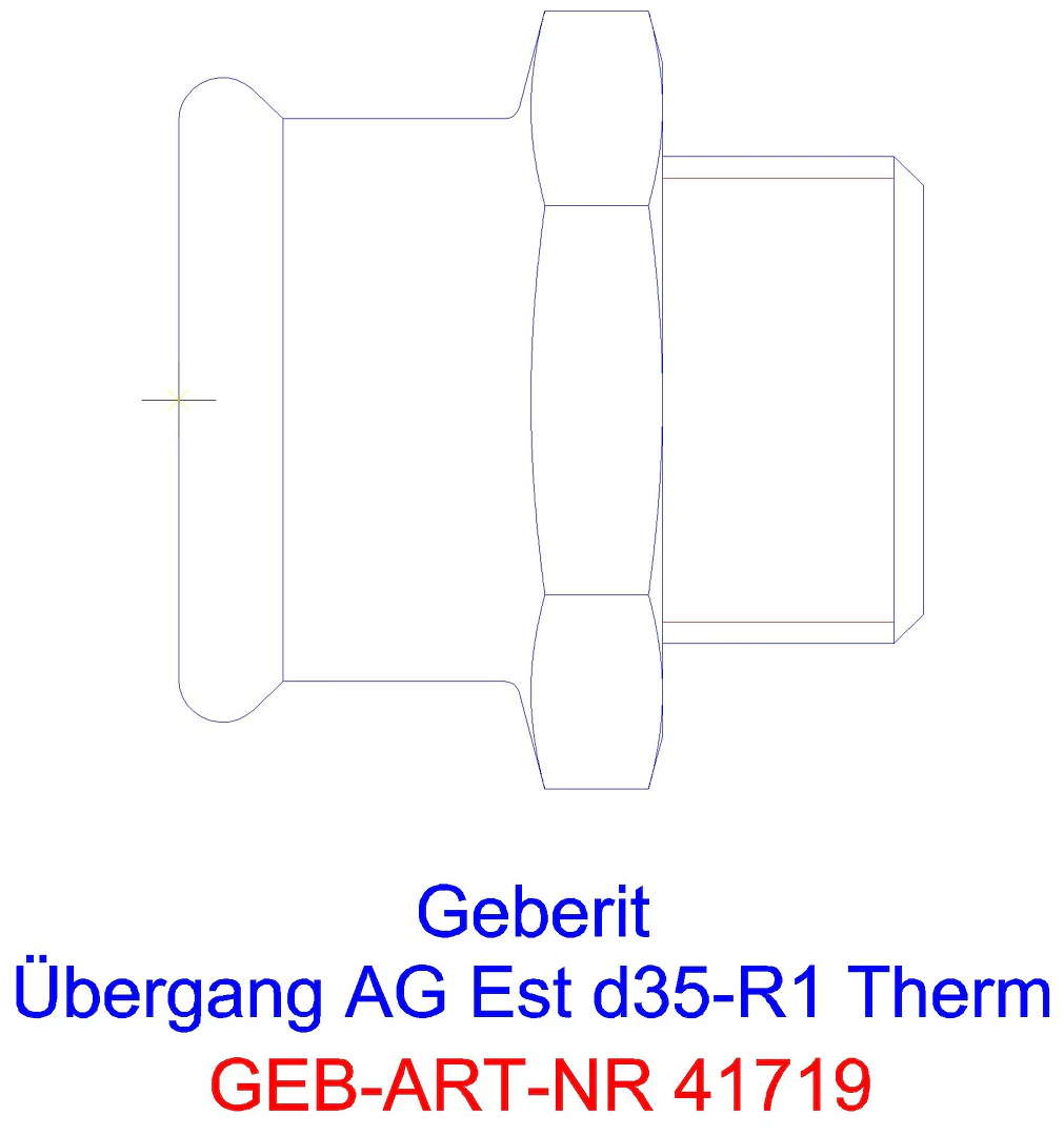 GE Mapress Therm Übergang mit AG d28-R1 1/4_41719_g