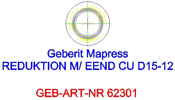 GE Mapress Kupfer Reduktion mit Einschubende d15-12_62301_A