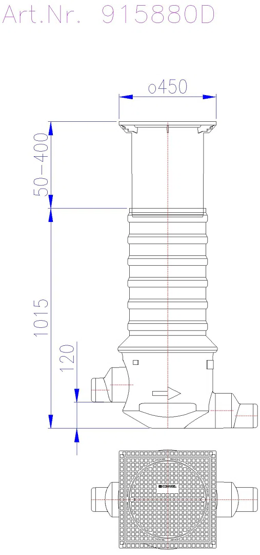 KESSEL-Probenahmeschacht LW 400, DN 100/150, Klasse D
