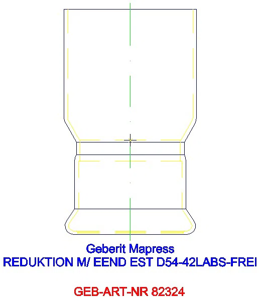 GE Mapress Edelstahl Reduktion mit Einschubende (LABS-frei) d54-42_82324_G