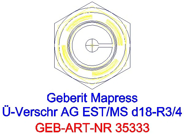GE Mapress Edelstahl Übergangsverschr. mit AG d18-R3/4_35333_L
