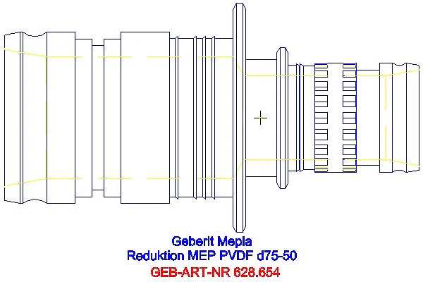 GE Mepla Reduktion PVDF d75-50_628.654.00.5_A