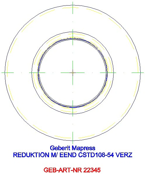 GE Mapress C-Stahl Reduktion mit Einschubende d108-54 verzinkt_22345_A
