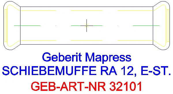 GE Mapress Edelstahl Schiebemuffe d12_32101_A