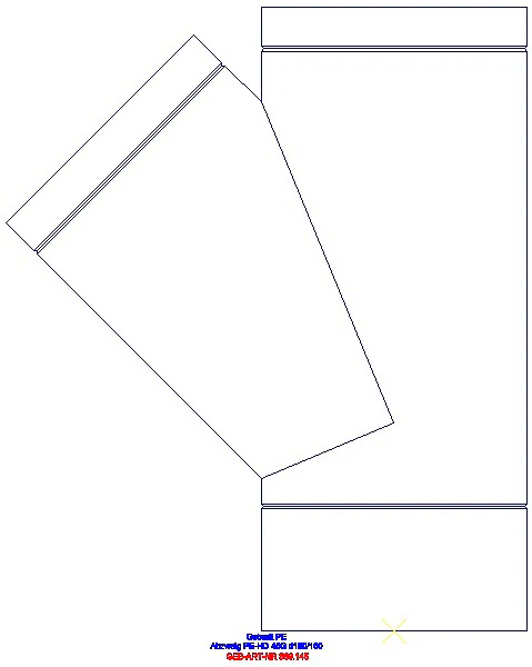 GE PE Abzweig 45Gr d160/160_369.145.16.1_A