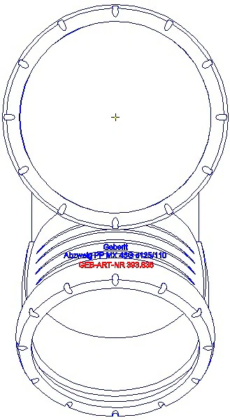 GE Silent-Pro Abzweig 45Gr d125/110_393.635.14.1_G