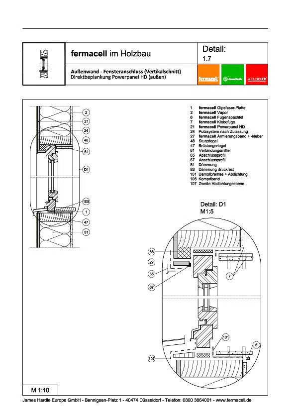 1.7 Fensteranschluss vertikal