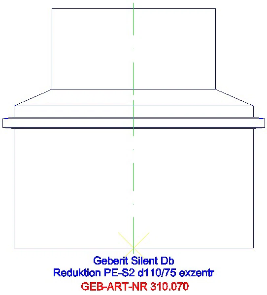 GE Silent-db20 Reduktion exzentrisch d110/75_310.070.14.1_L