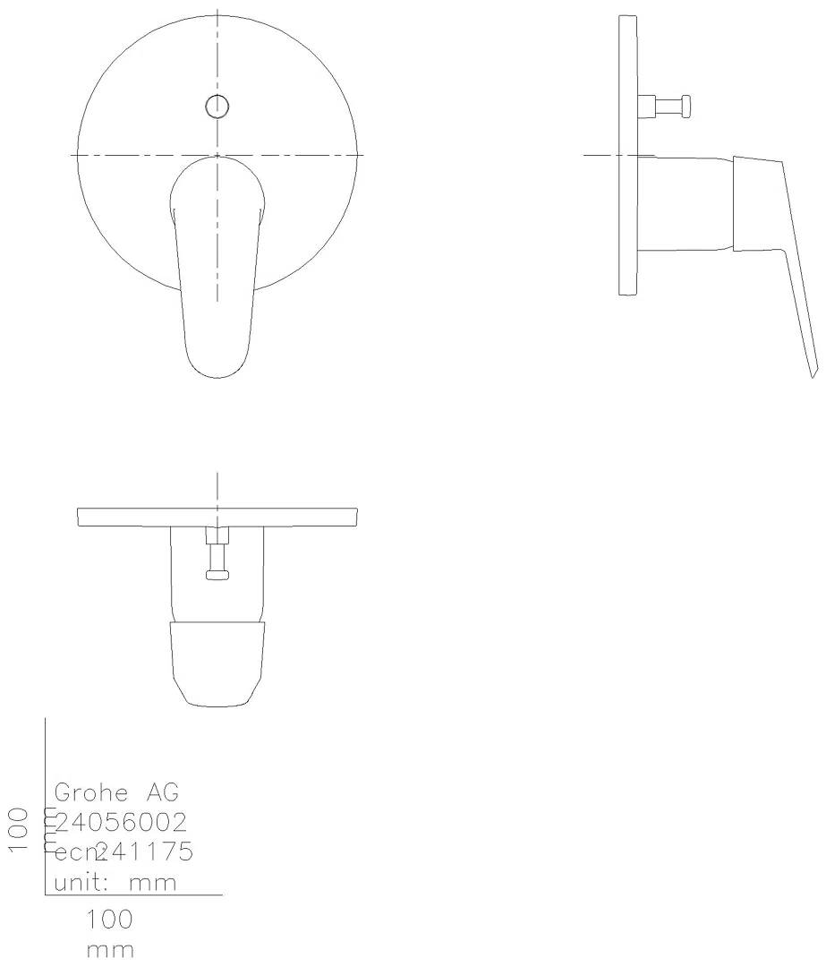 GROHE EH-Wannenbatterie Eurodisc C 24056_2 FMS für Rapido SmartBox chrom