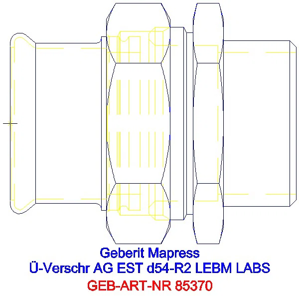 GE Mapress Edelstahl Übergangsverschr. mit AG ÜM ESt (LABS-frei) d54-R2_85370_A