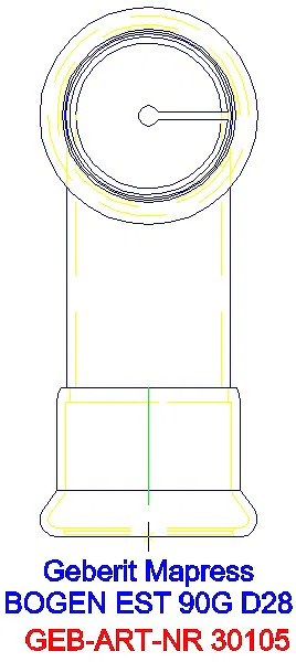 GE Mapress Edelstahl Bogen 90Gr d28_30105_L
