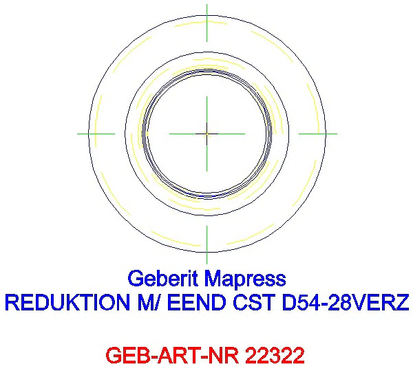 GE Mapress C-Stahl Reduktion mit Einschubende d54-28 verzinkt_22322_A