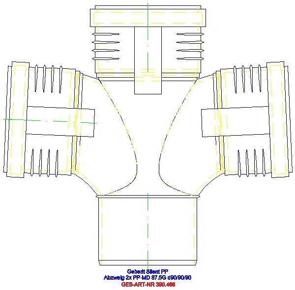 GE Silent-PP Bogenabzweigung 87,5Gr zweifach d90/90_390.466.14.1_A